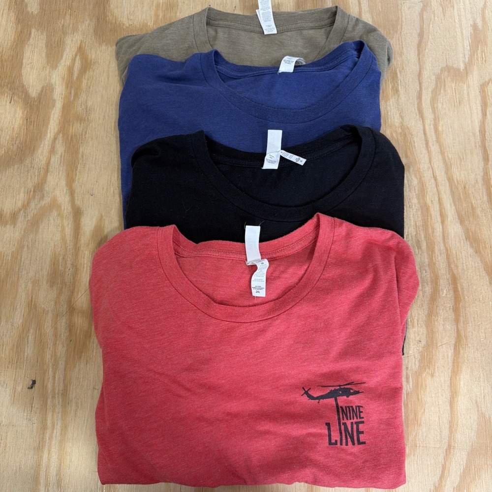 Nine Line Apparel Men's T Shirt Lot of 4 Patriotic Military Graphic 2XL